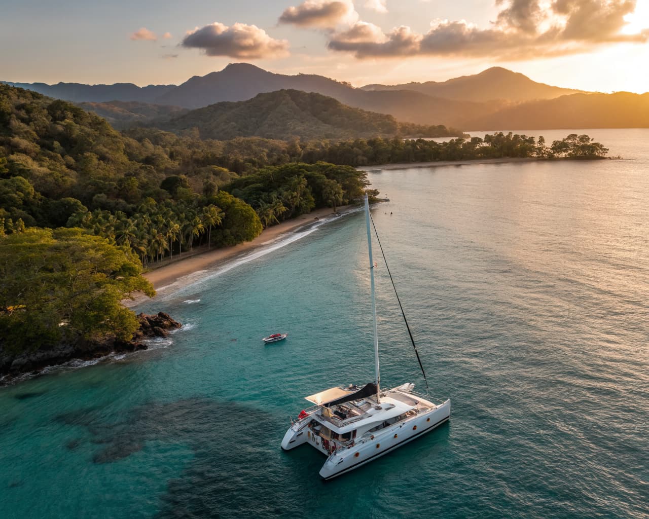 Private catamaran charter for incentive travel Costa Rica